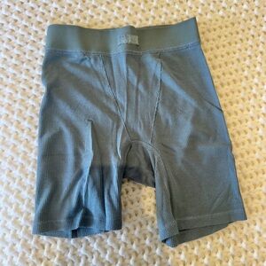 SKIMS Blue Cotton Rib Shorts